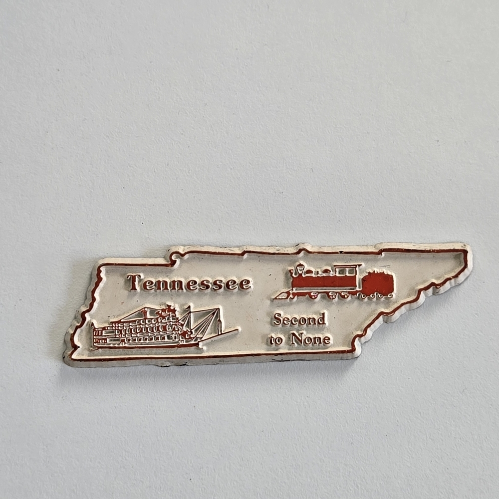 Vintage Tennessee State Travel Magnet Steamboat Train "Second To None" Souvenir